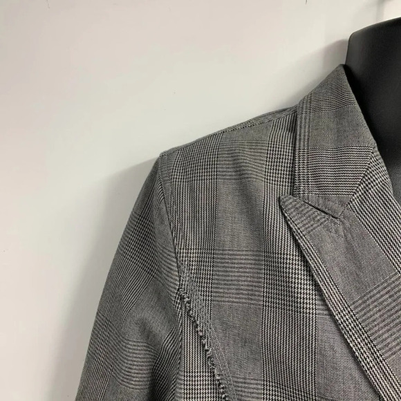 Triple Five Soul Men's Herringbone Plaid Eagle PRint 3 Button Jacket SIze L - Picture 3 of 13